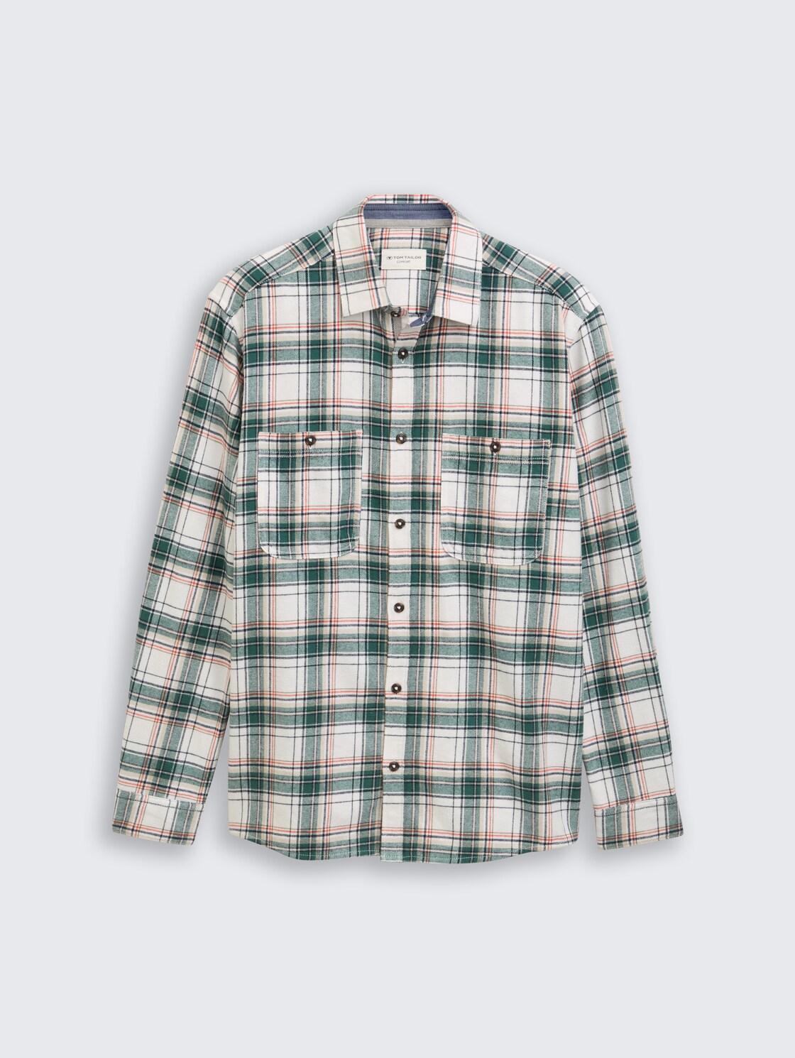 Comfort Fit Flanell-Hemd mit Karomuster - off white multicolor check - Vorder-Produkt-Ansicht