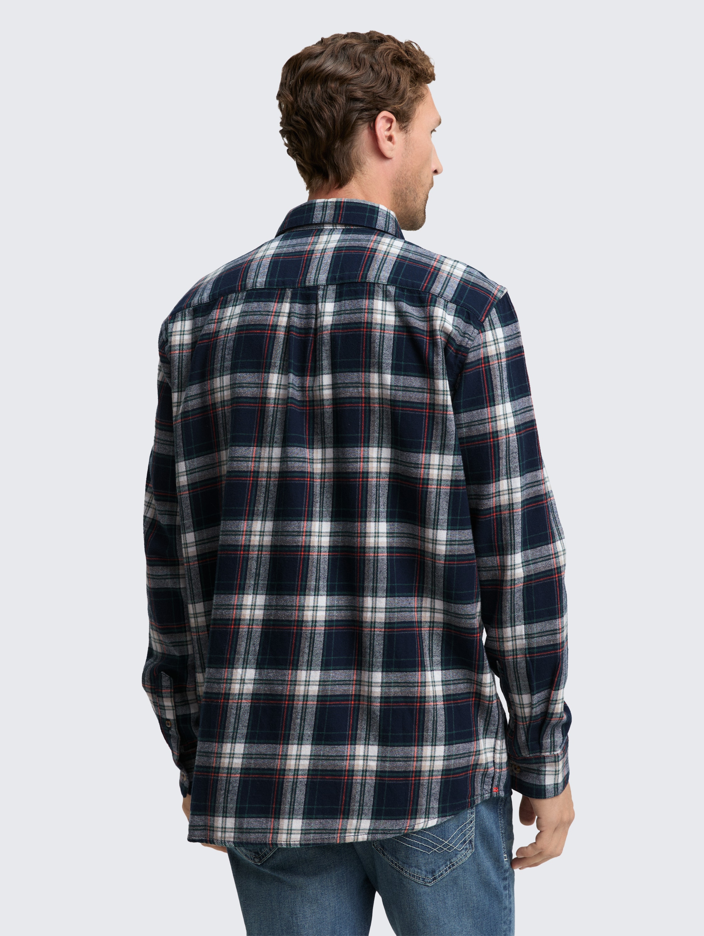 Comfort Fit Flanell-Hemd mit Karomuster - navy_multicolor_check - 