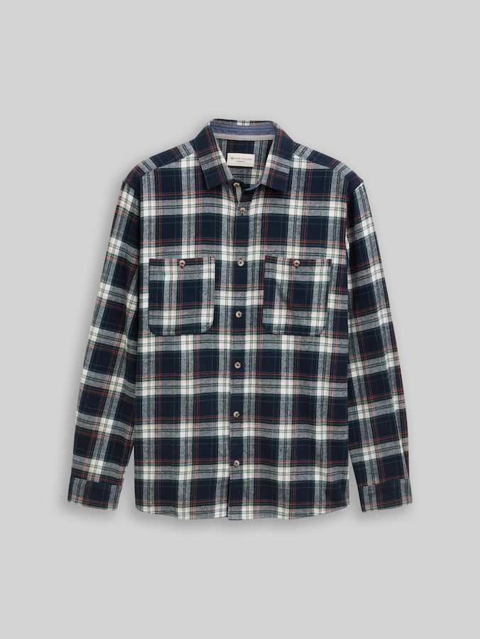 Comfort Fit Flanell-Hemd mit Karomuster von Men, navy multicolor check