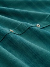 Chemise coupe classique avec logo brodé - green tonal check - Vue de la matière