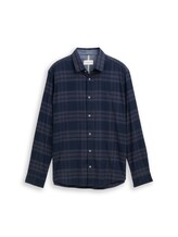 Ausgewählt, Regular Fit Hemd mit Logo-Stickerei von Tom Tailor, blau