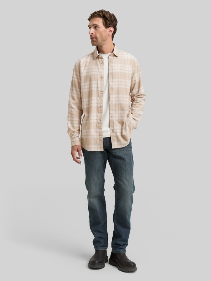 Regular Fit Hemd mit Logo-Stickerei von Men, light cashmere tonal check