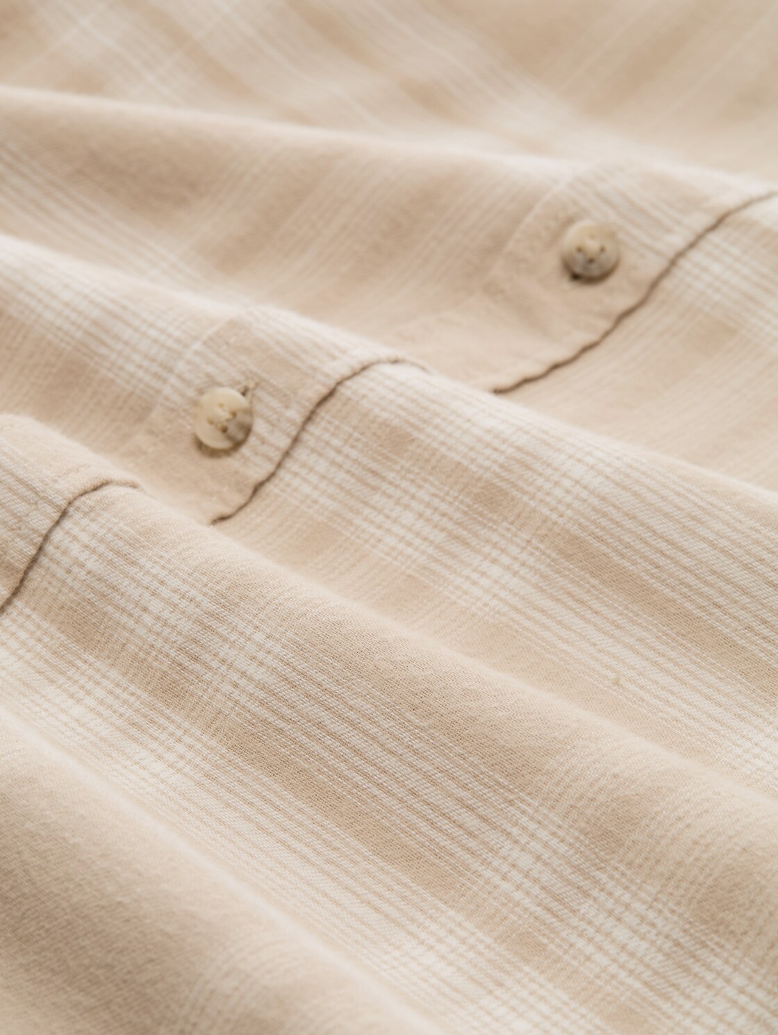 Regular Fit Hemd mit Logo-Stickerei - light cashmere tonal check - Material-Ansicht