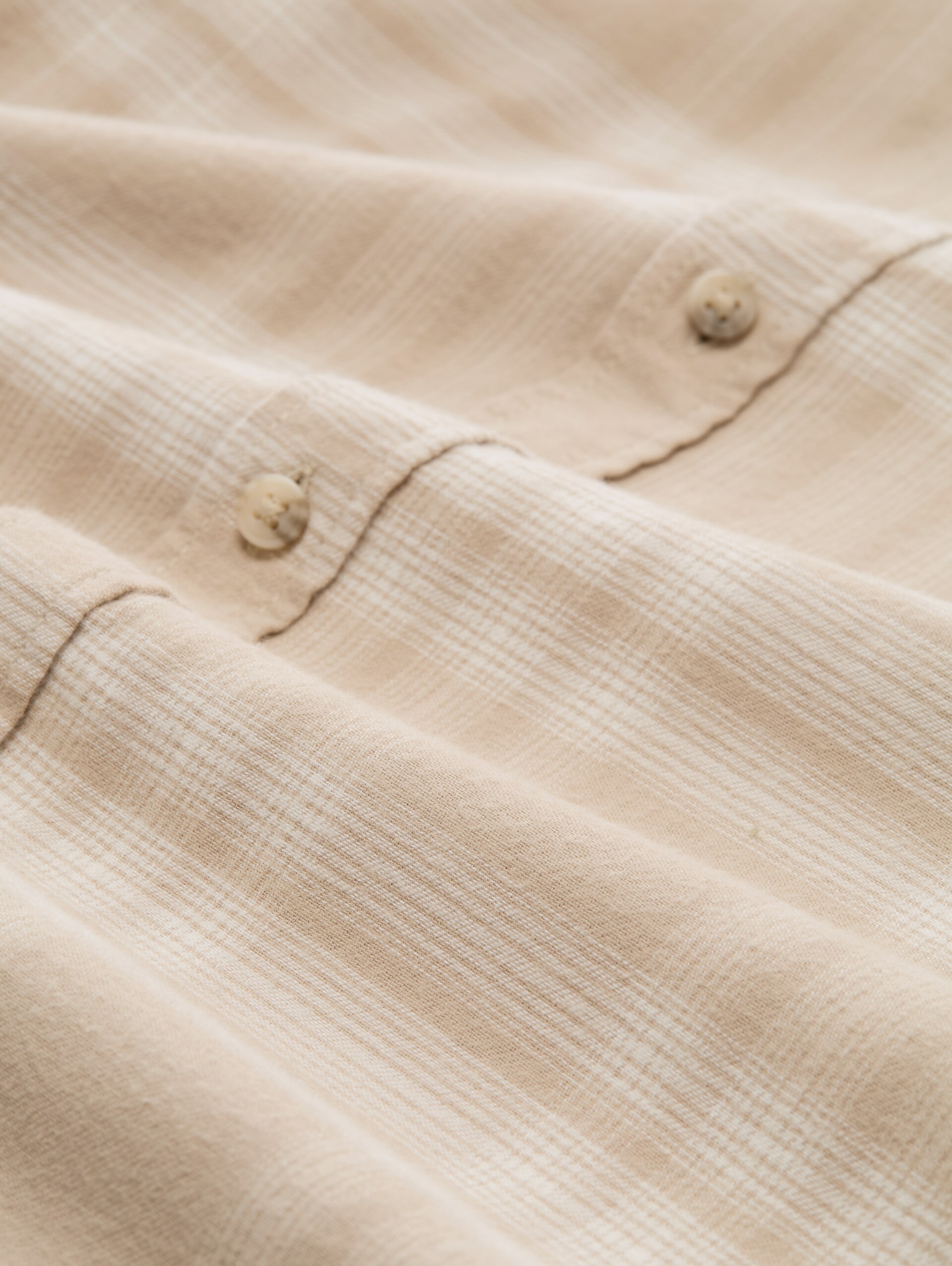 Regular Fit Hemd mit Logo-Stickerei - light cashmere tonal check - Material-Ansicht