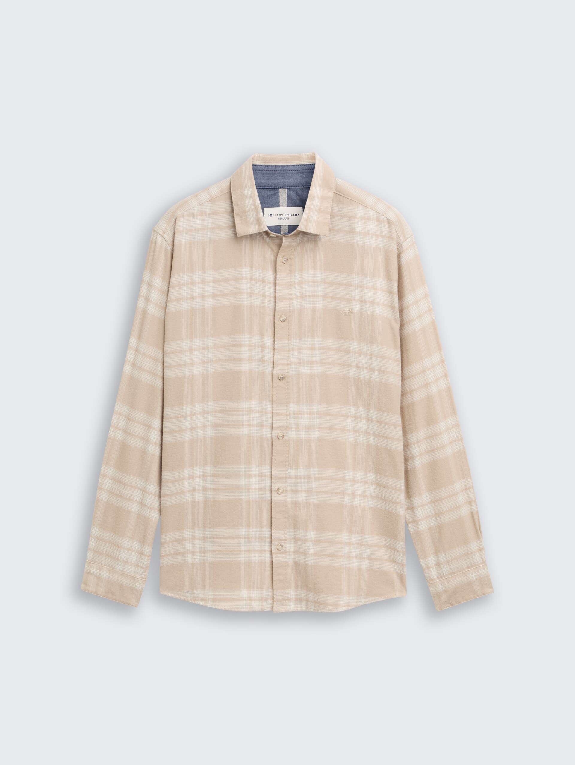 Regular Fit Hemd mit Logo-Stickerei - light cashmere tonal check - Vorder-Produkt-Ansicht