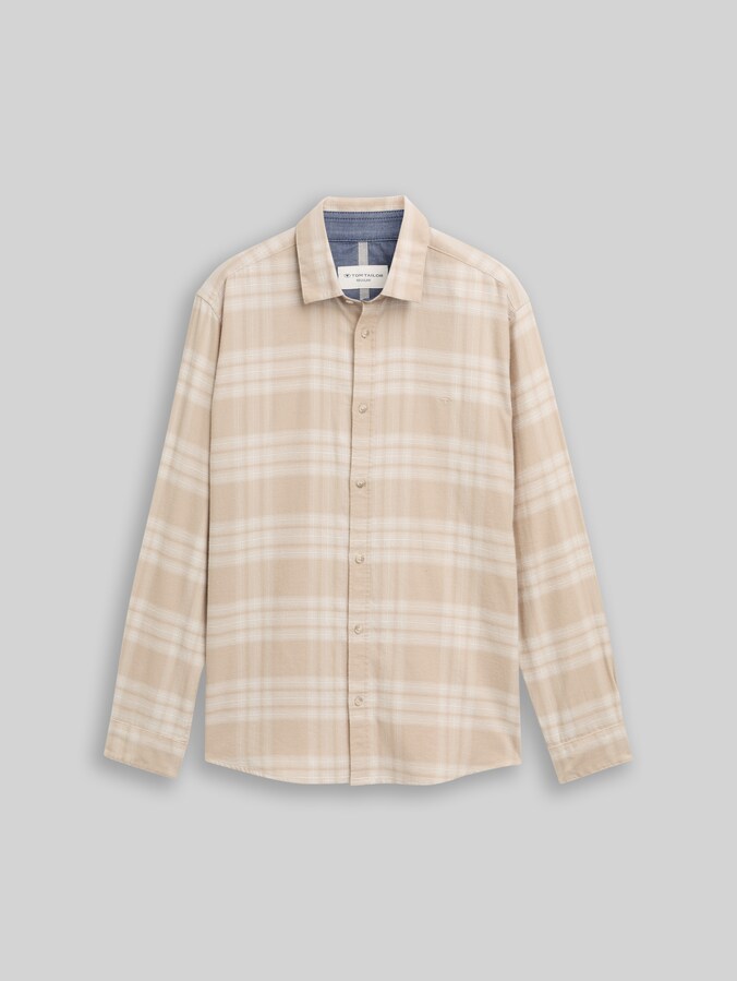 Regular Fit Hemd mit Logo-Stickerei von Men, light cashmere tonal check
