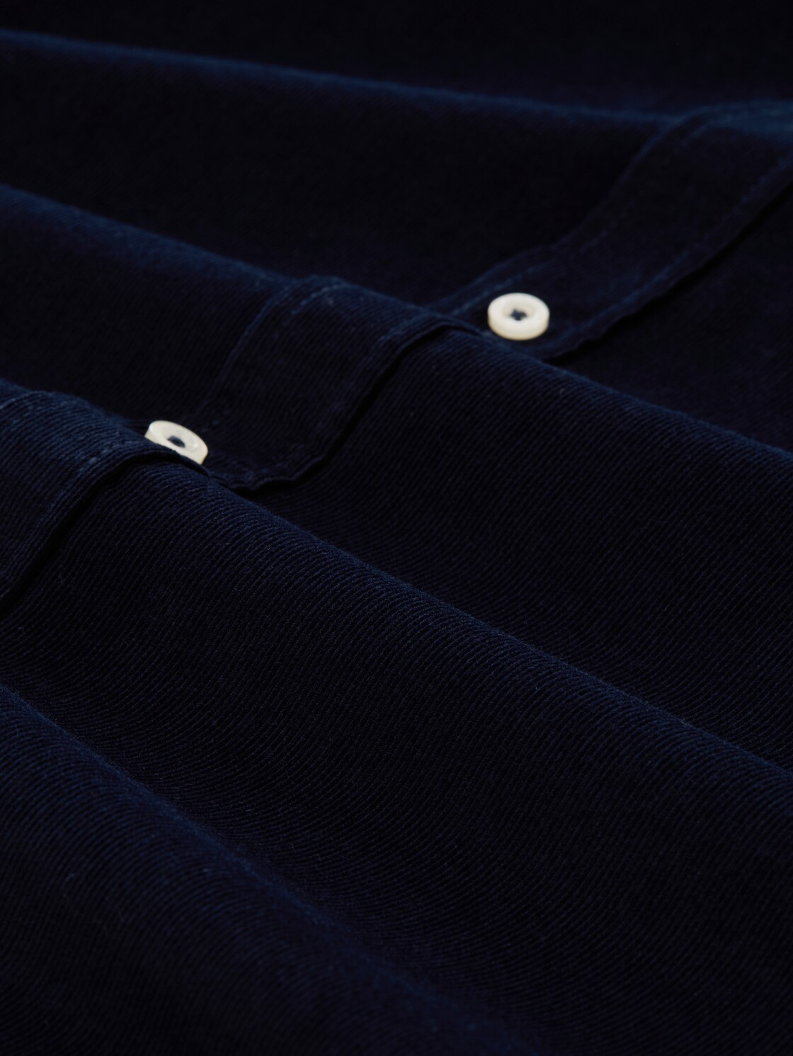 Regular Fit Cordhemd mit Brusttasche - sky captain blue - Material-Ansicht