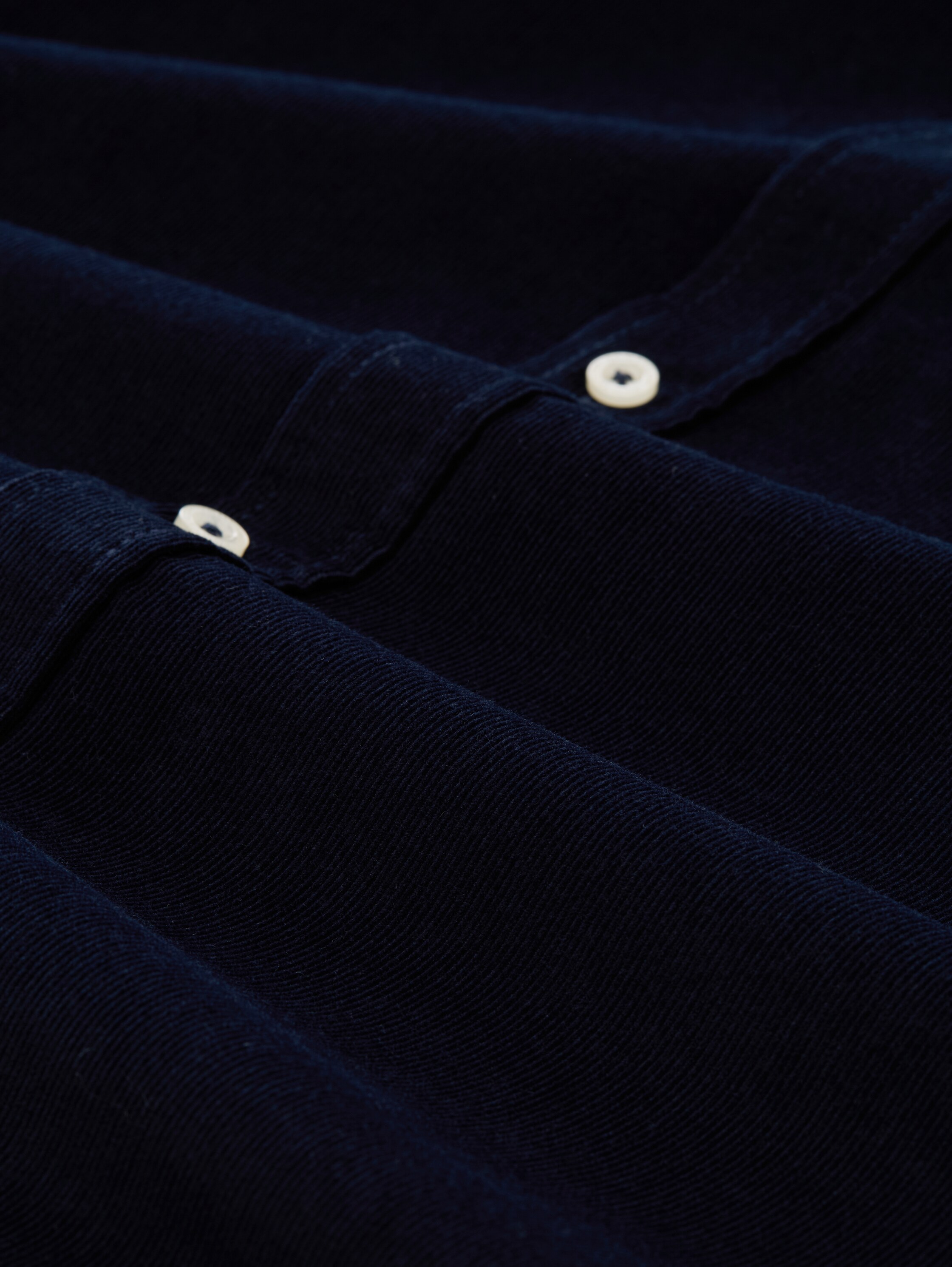 Regular Fit Cordhemd mit Brusttasche - sky captain blue - Material-Ansicht