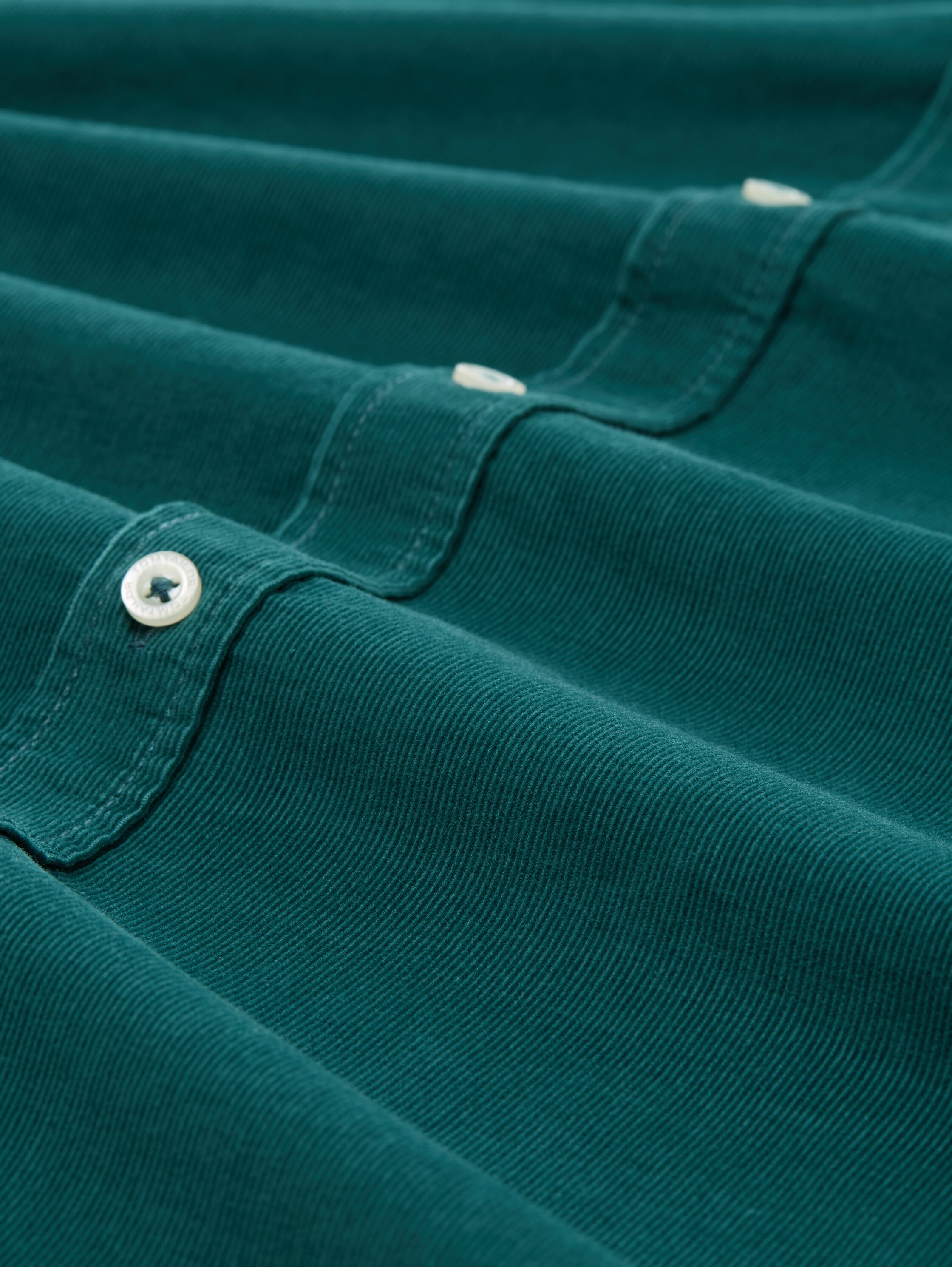 Regular Fit Cordhemd mit Brusttasche - jasper_green - 