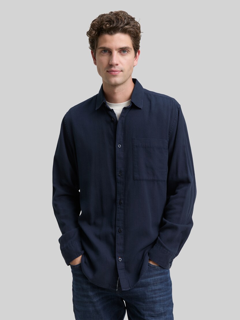 Regular Fit Hemd aus Baumwolle von Men, sky captain blue