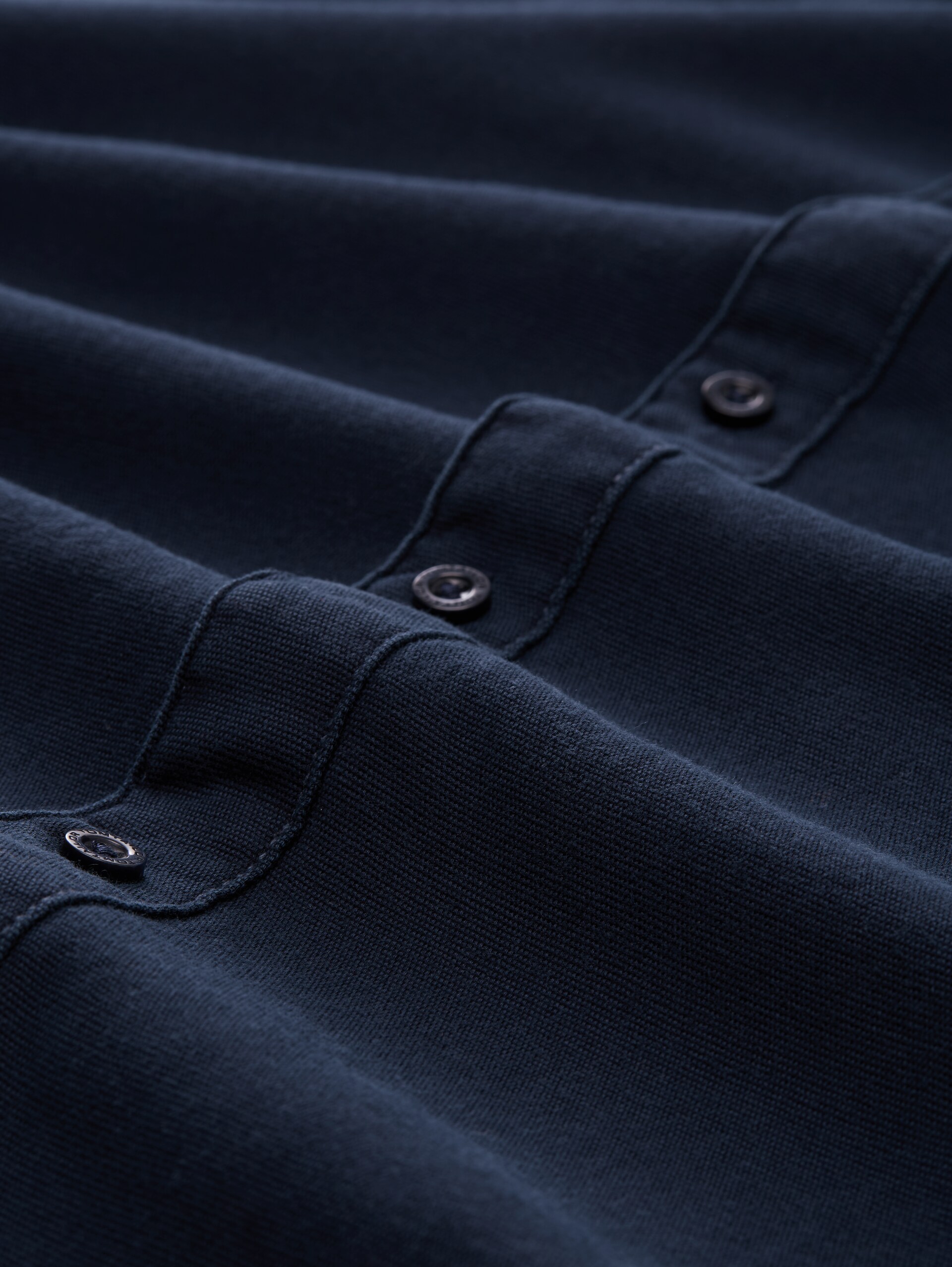 Regular Fit Hemd aus Baumwolle - sky captain blue - Material-Ansicht