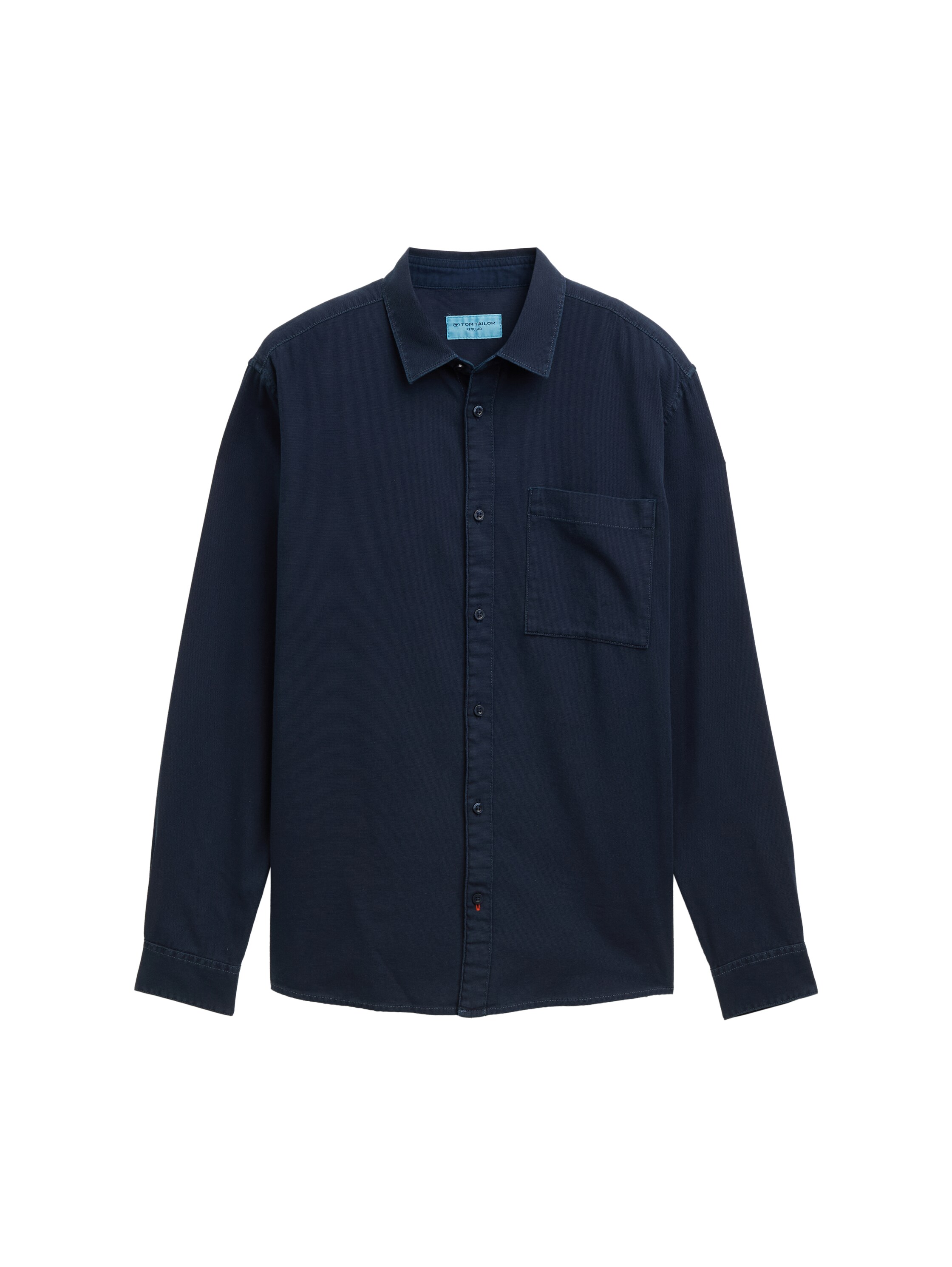 Regular fit cotton shirt - sky_captain_blue_1 - 