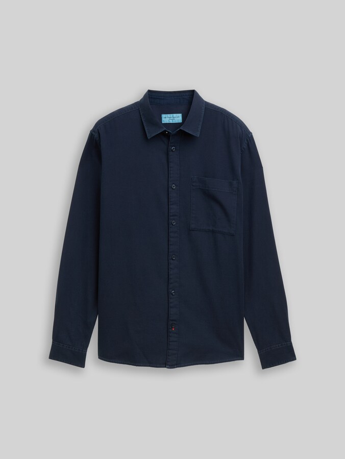 Chemise en coton à coupe classique par Men, sky captain blue