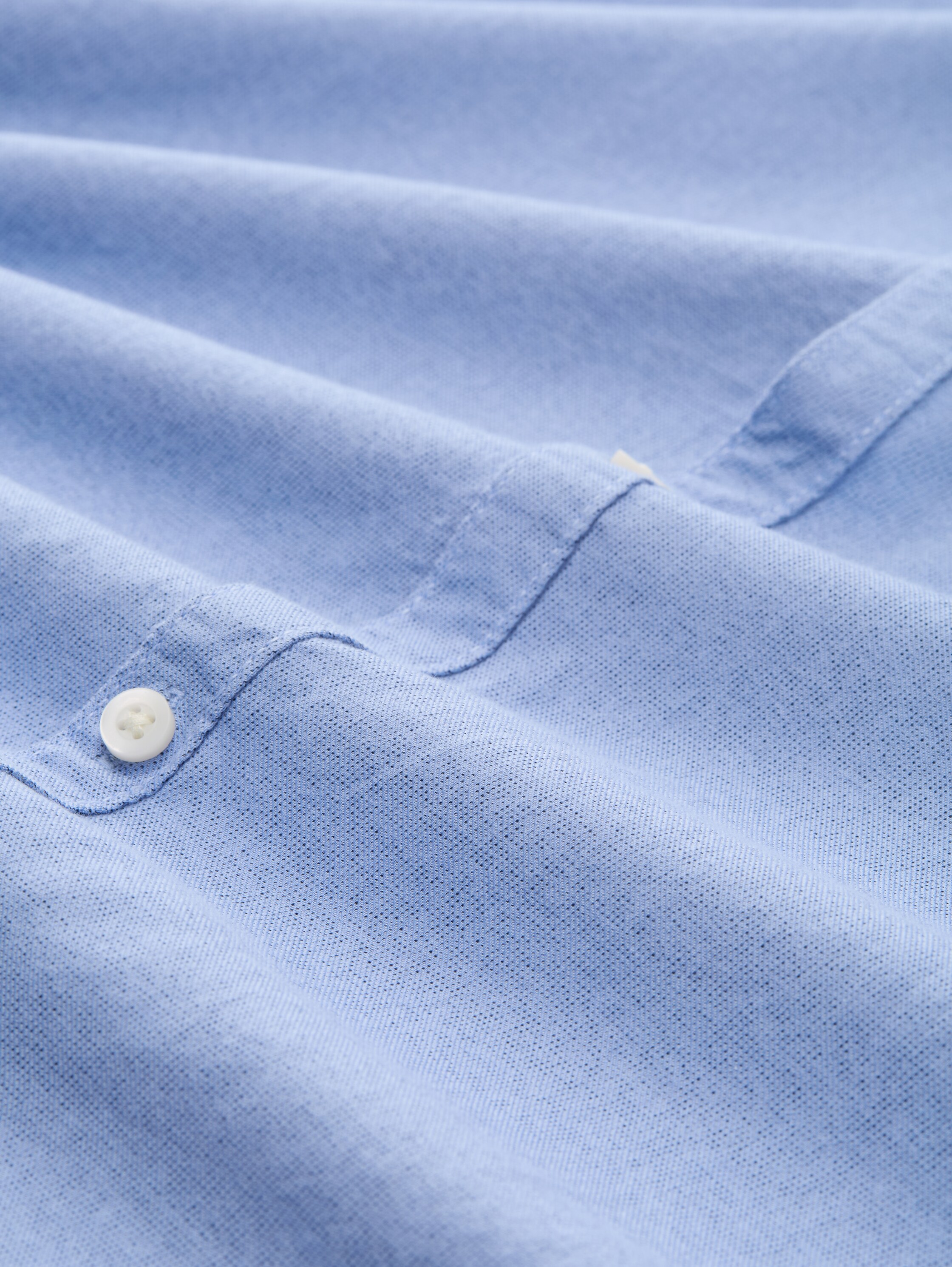 Regular fit overhemd met borstzak - dreamy blue fine structure - Materiaalweergave