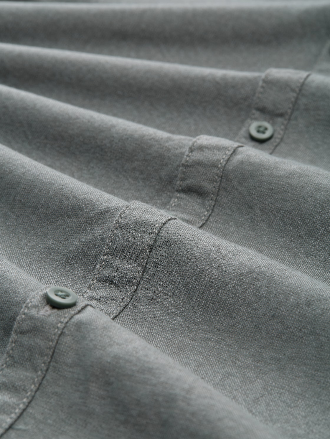 Regular Fit Hemd mit Brusttasche - jasper green fine structure - Material-Ansicht