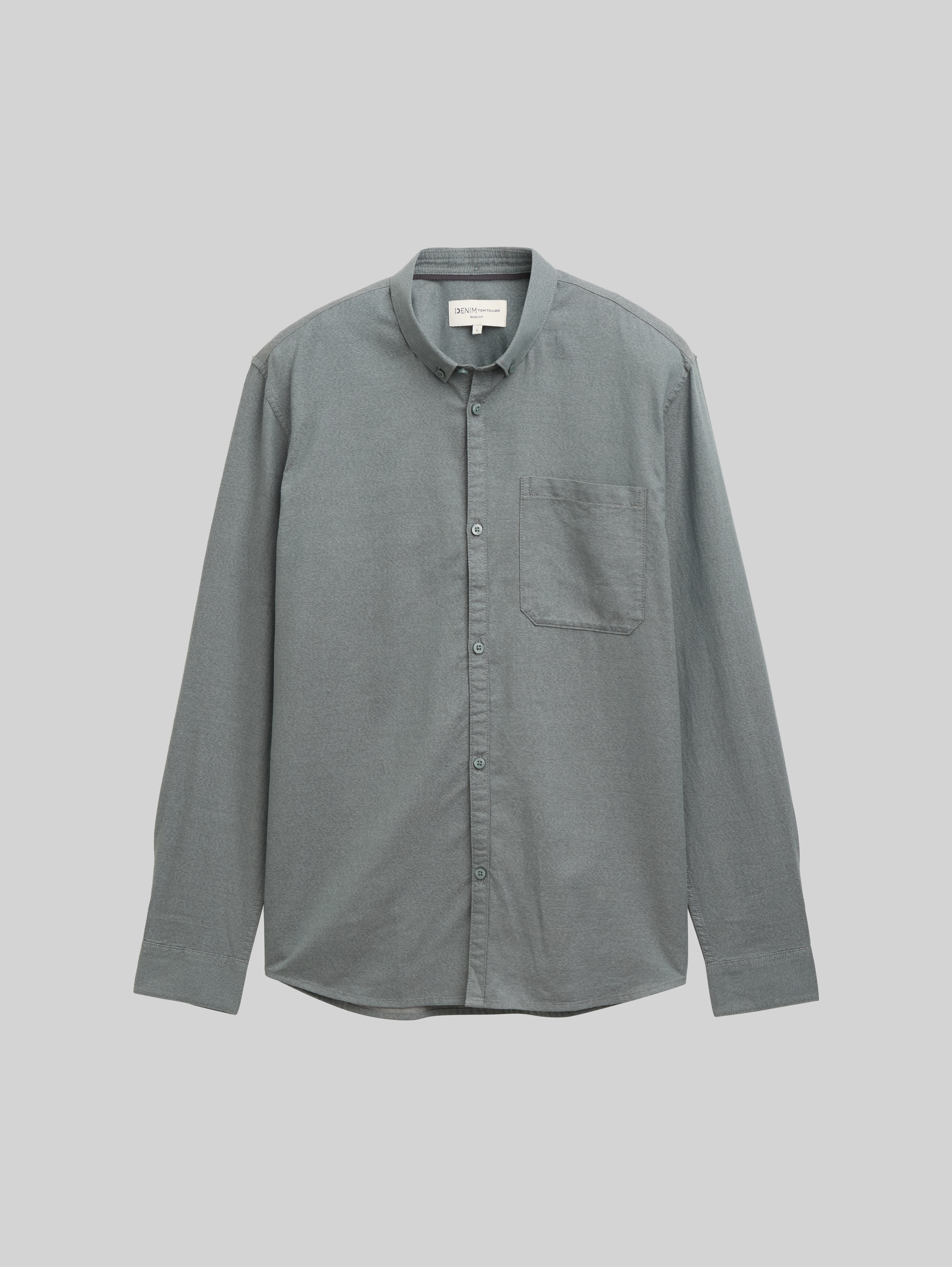 TOM TAILOR Herrenhemd Regular Fit – Mit Aufgesetzten Brusttaschen, Twill-Stoff