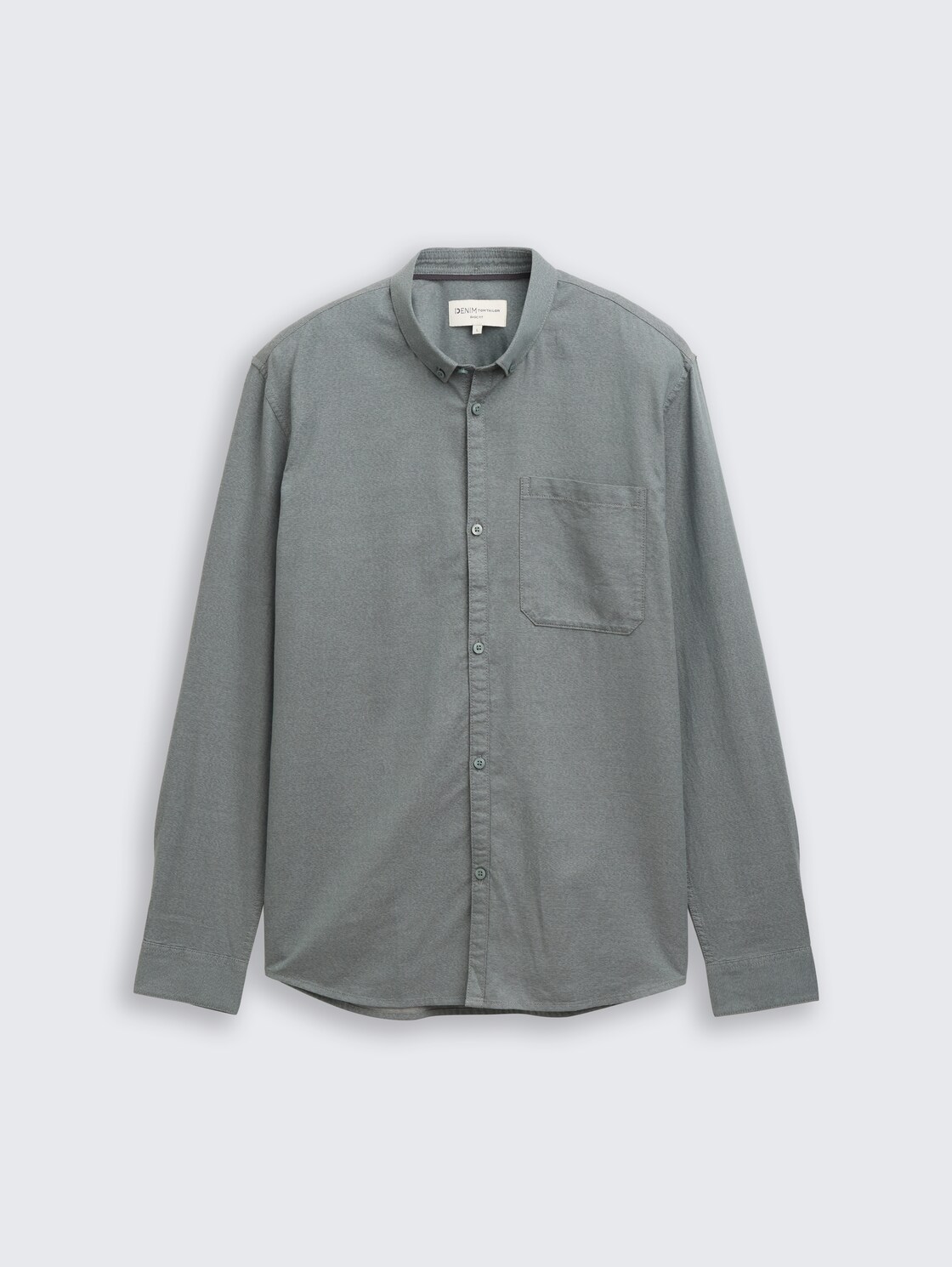 Regular Fit Hemd mit Brusttasche - jasper green fine structure - Vorder-Produkt-Ansicht