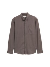 Niet geselecteerd, Regular fit overhemd met borstzak door , grauw