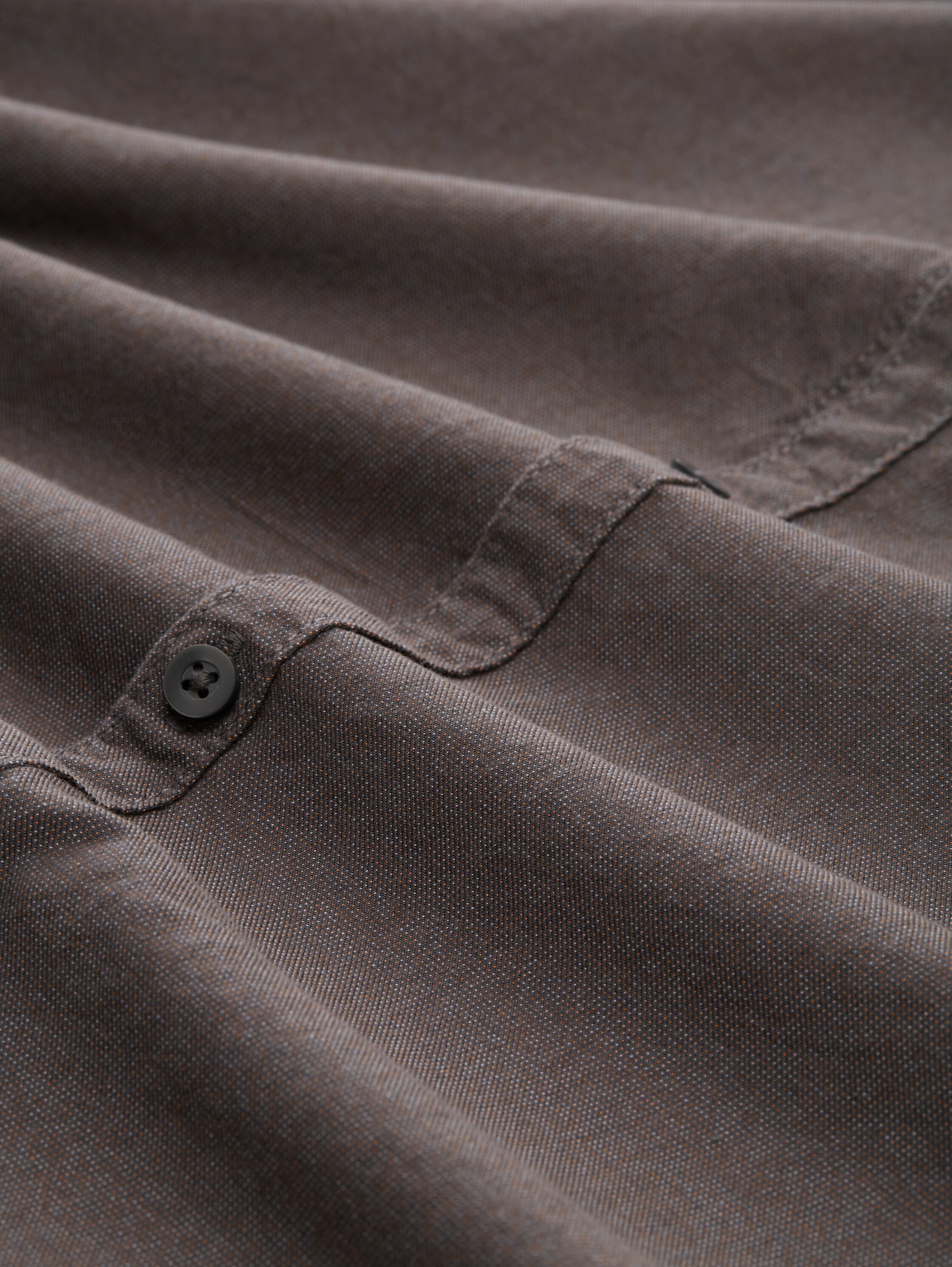 Regular Fit Hemd mit Brusttasche - ash grey fine structure - Material-Ansicht