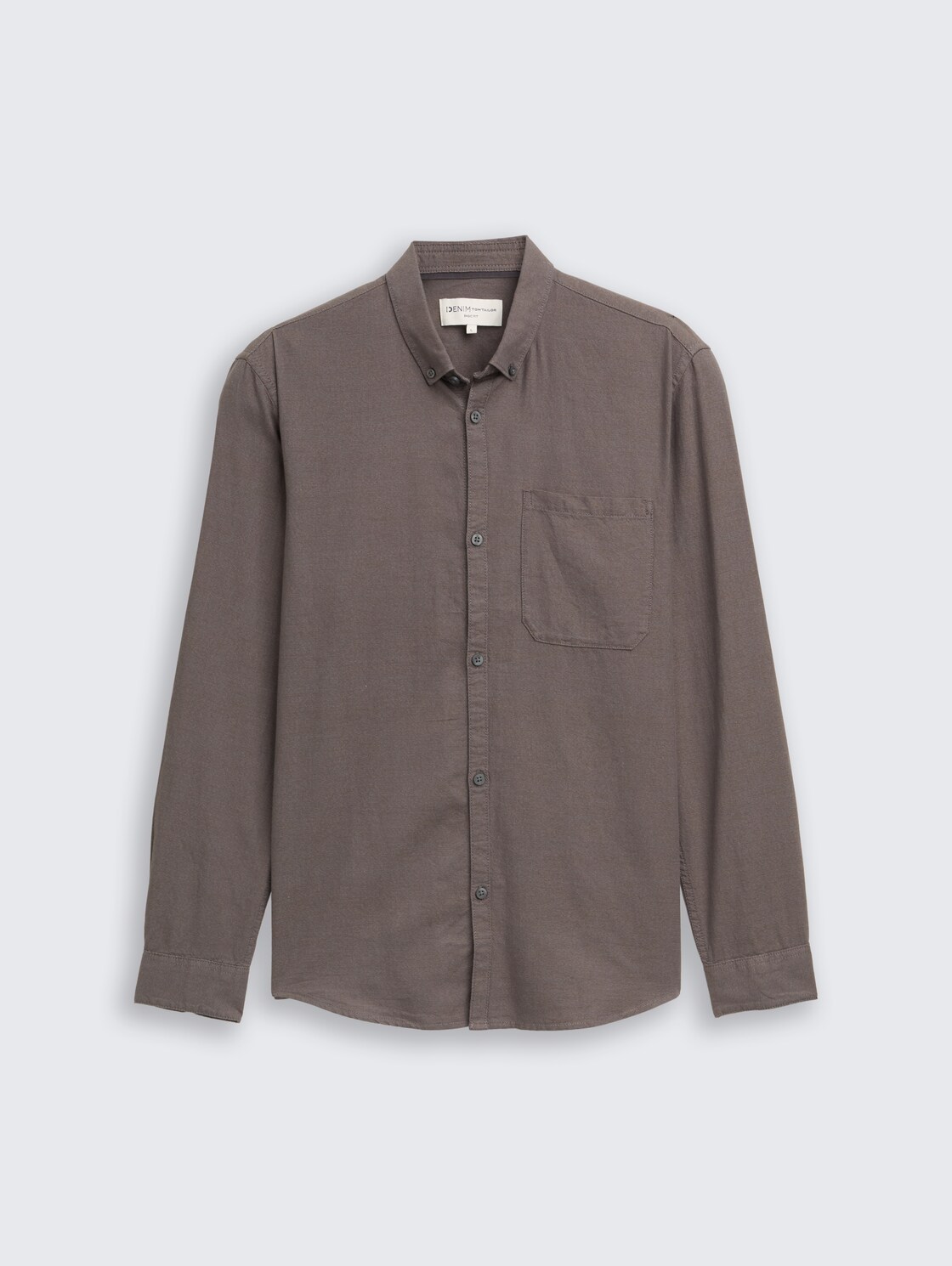 Regular Fit Hemd mit Brusttasche - ash grey fine structure - Vorder-Produkt-Ansicht