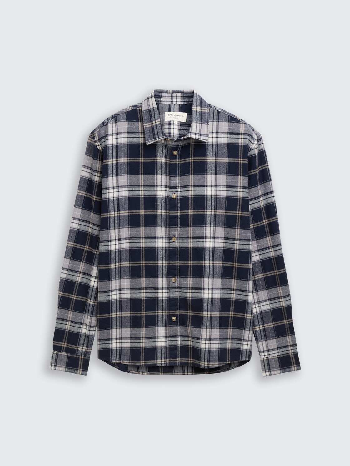 Relaxed Fit Hemd mit Karomuster - navy check - Vorder-Produkt-Ansicht