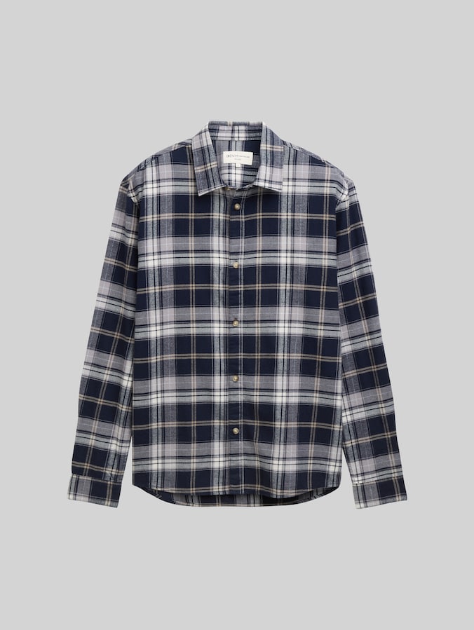 Relaxed Fit Hemd mit Karomuster von Denim Male, navy check