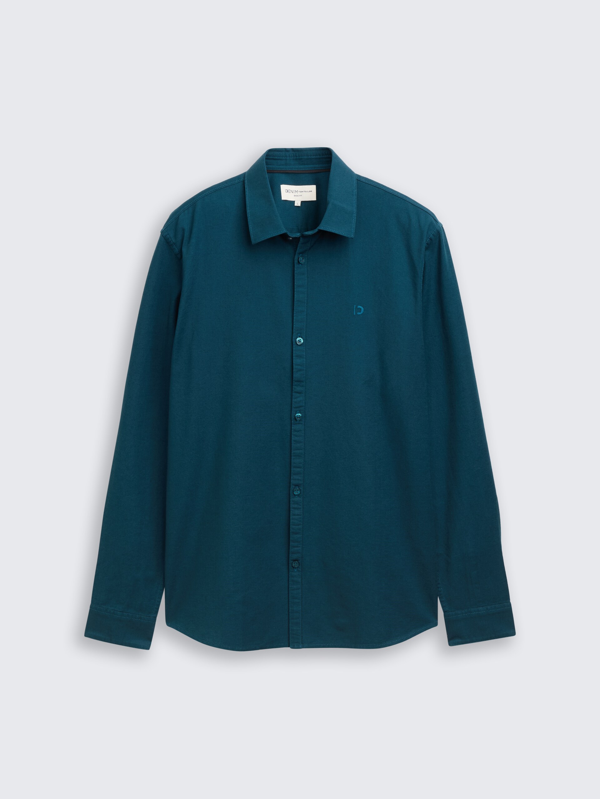 Regular Fit Hemd mit Logo-Stickerei - deep pond green - Vorder-Produkt-Ansicht