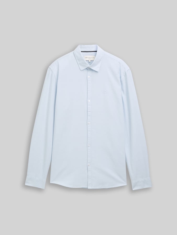 Regular Fit Hemd mit Logo-Stickerei von Denim Male, blue oxford