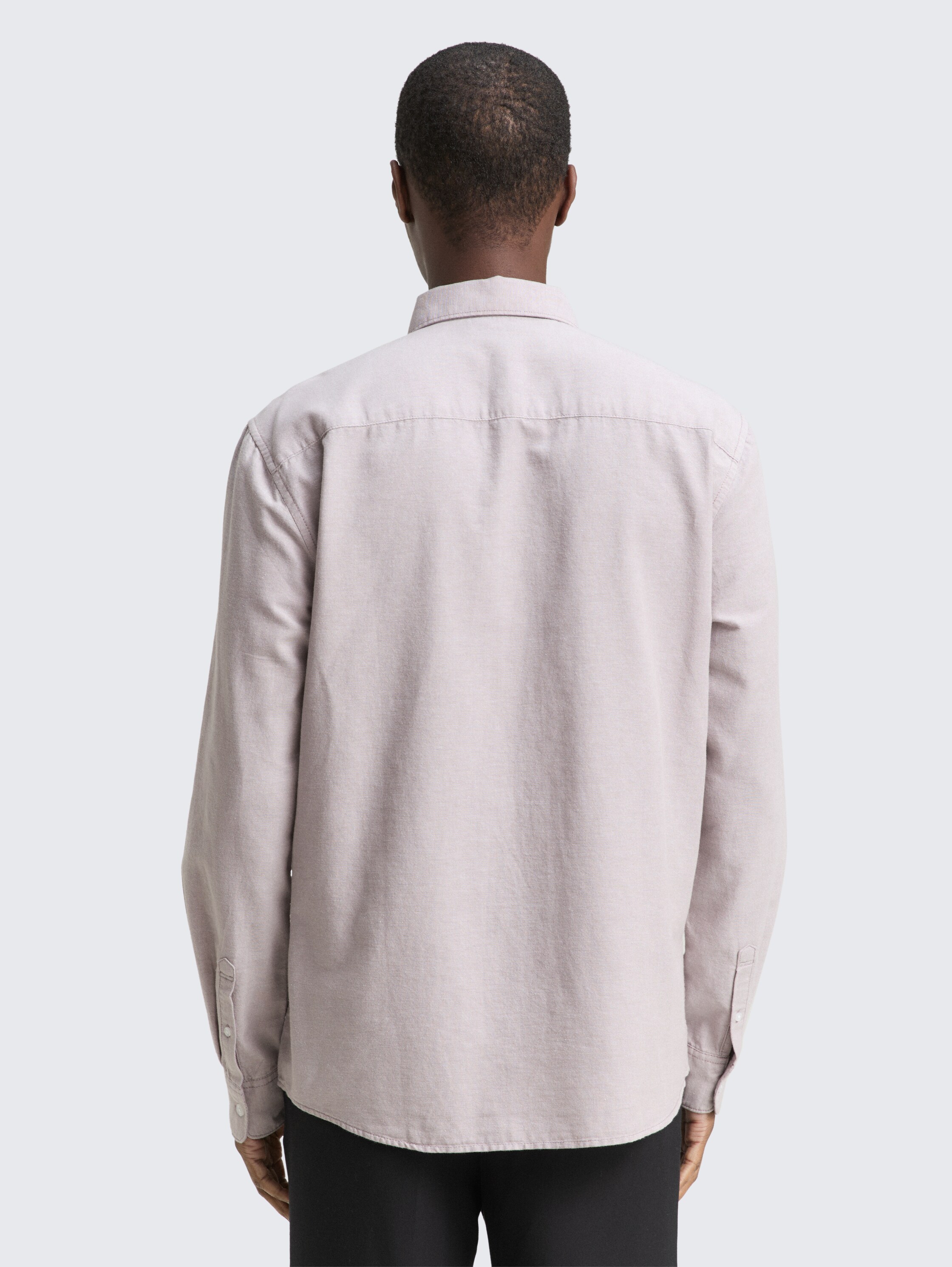 Regular fit overhemd met geborduurd logo - grey_oxford - 