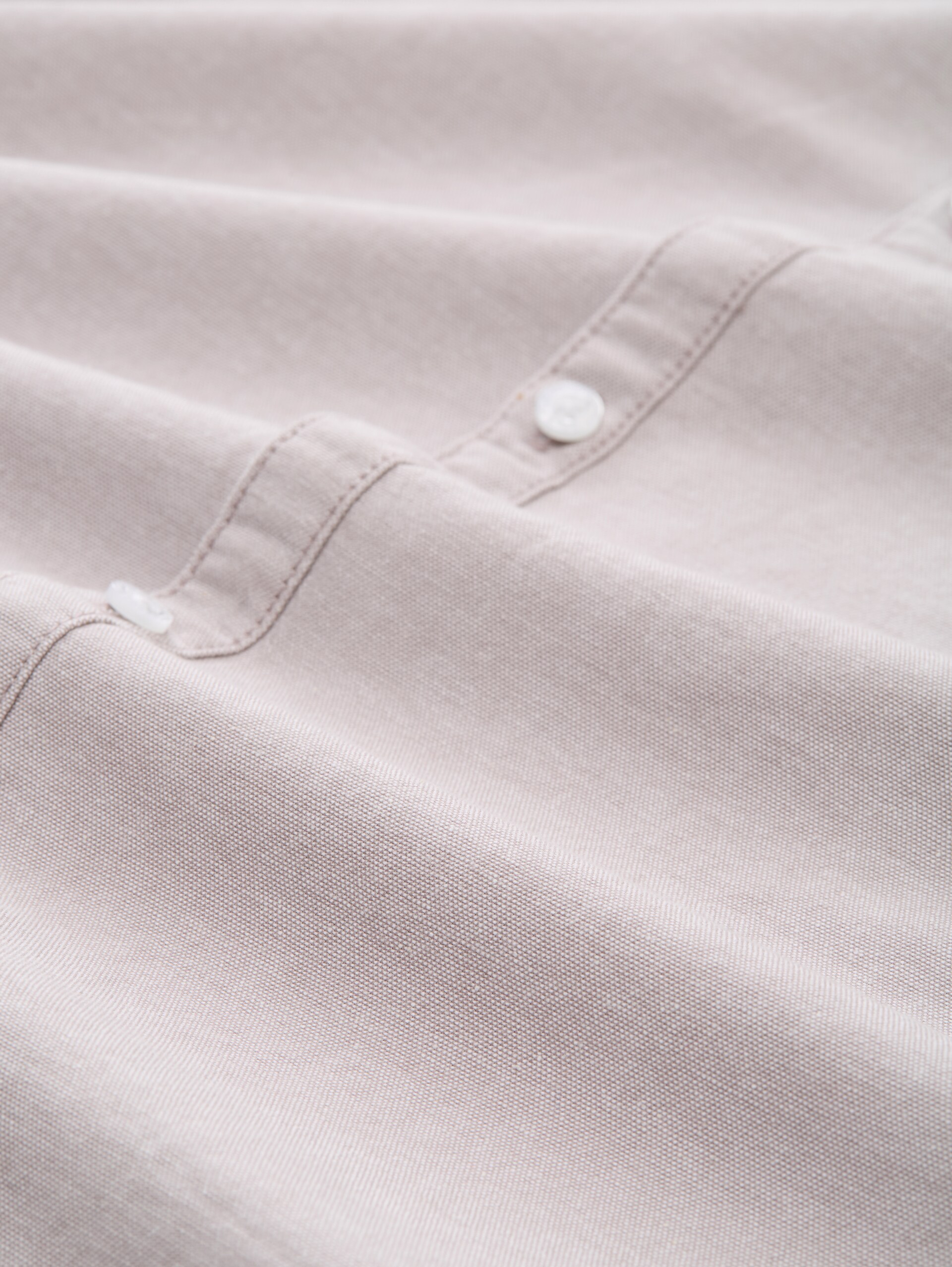 Regular Fit Hemd mit Logo-Stickerei - grey oxford - Material-Ansicht