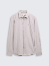 Chemise coupe classique avec logo brodé - grey oxford - Vue de face du produit