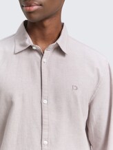 Chemise coupe classique avec logo brodé - grey oxford - Vue détaillée du modèle