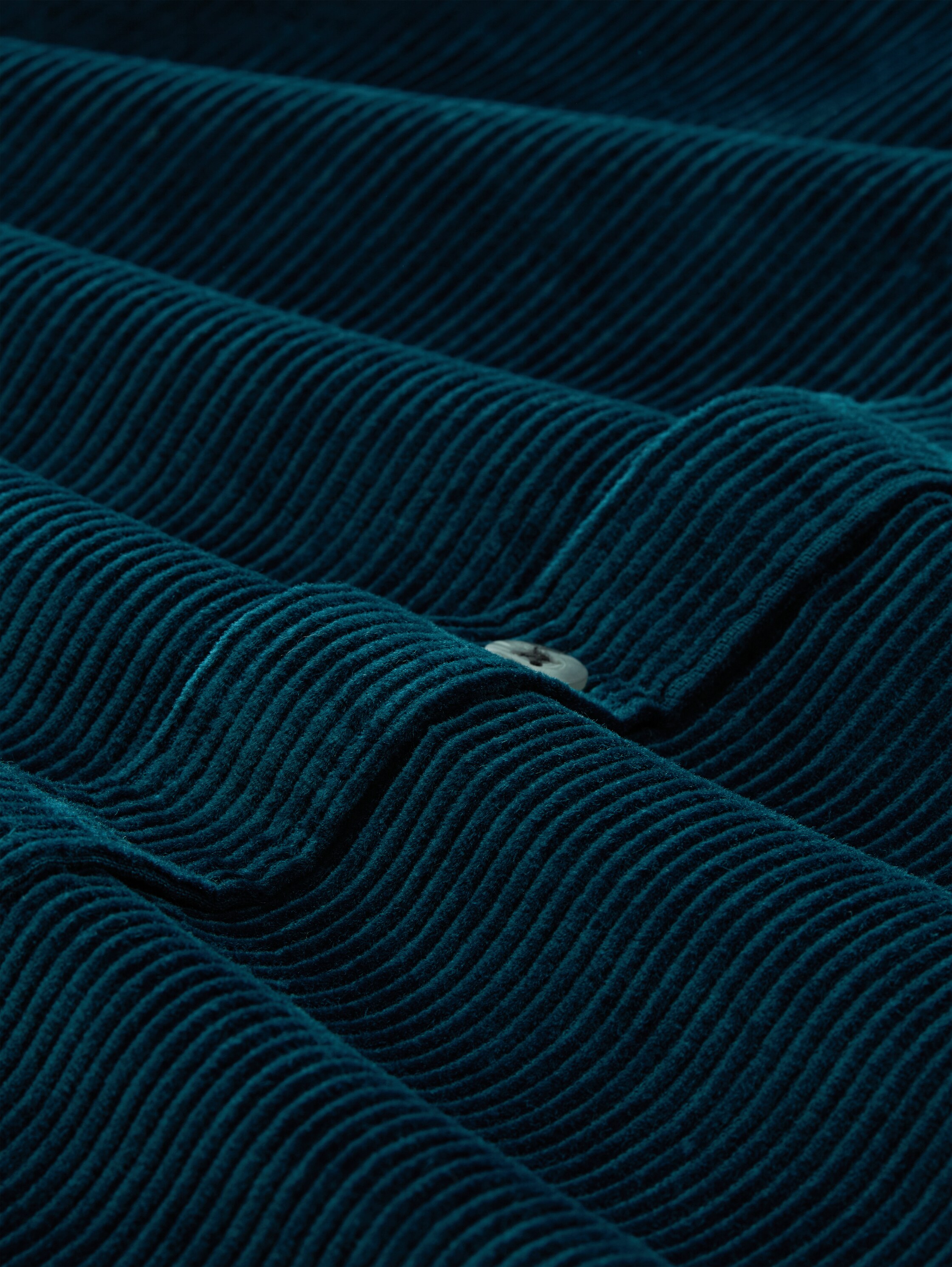 Relaxed fit corduroy shirt with breast pocket - deep_pond_green - 