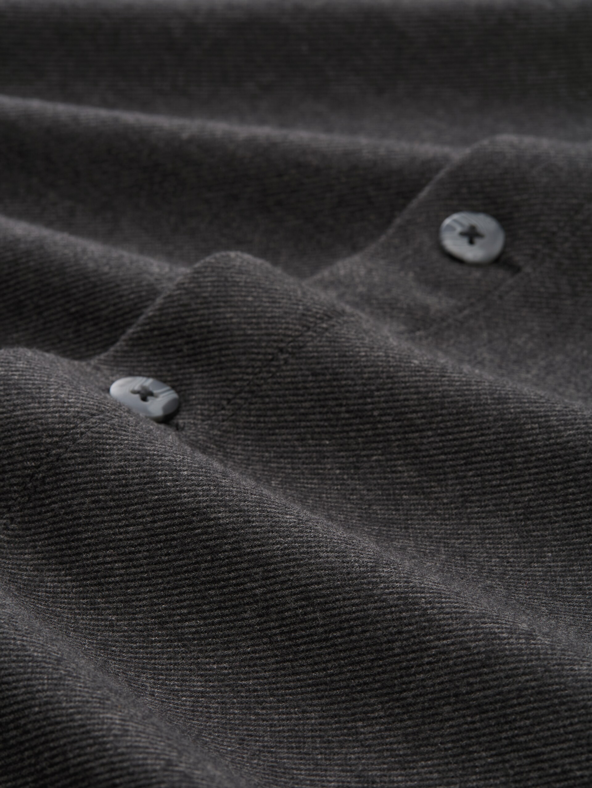 Overhemd met borstzak - black twill - Materiaalweergave