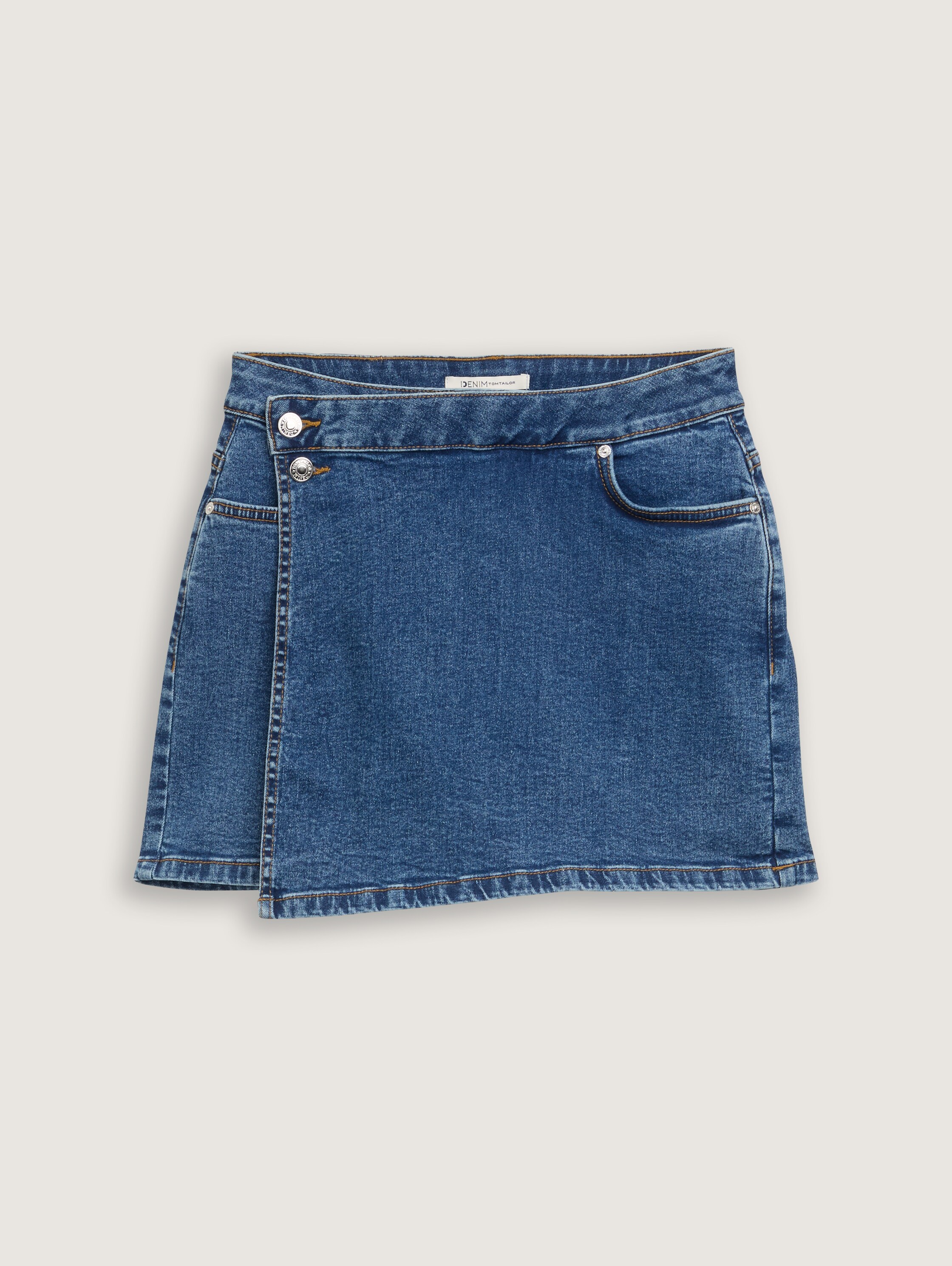 Jeans skort met overslaglook - 3