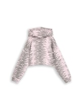 Geselecteerd, Sweater met bijgesneden capuchon en patroon door Tom Tailor, rosa