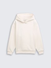 Sweat à capuche oversized avec imprimé dans le dos - Gardenia White - Vue de face du produit