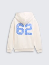 Sweat à capuche oversized avec imprimé dans le dos - Gardenia White