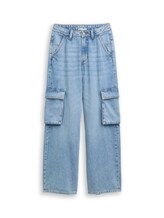 Ausgewählt, Wide Leg Cargo Jeans von Tom Tailor, blau