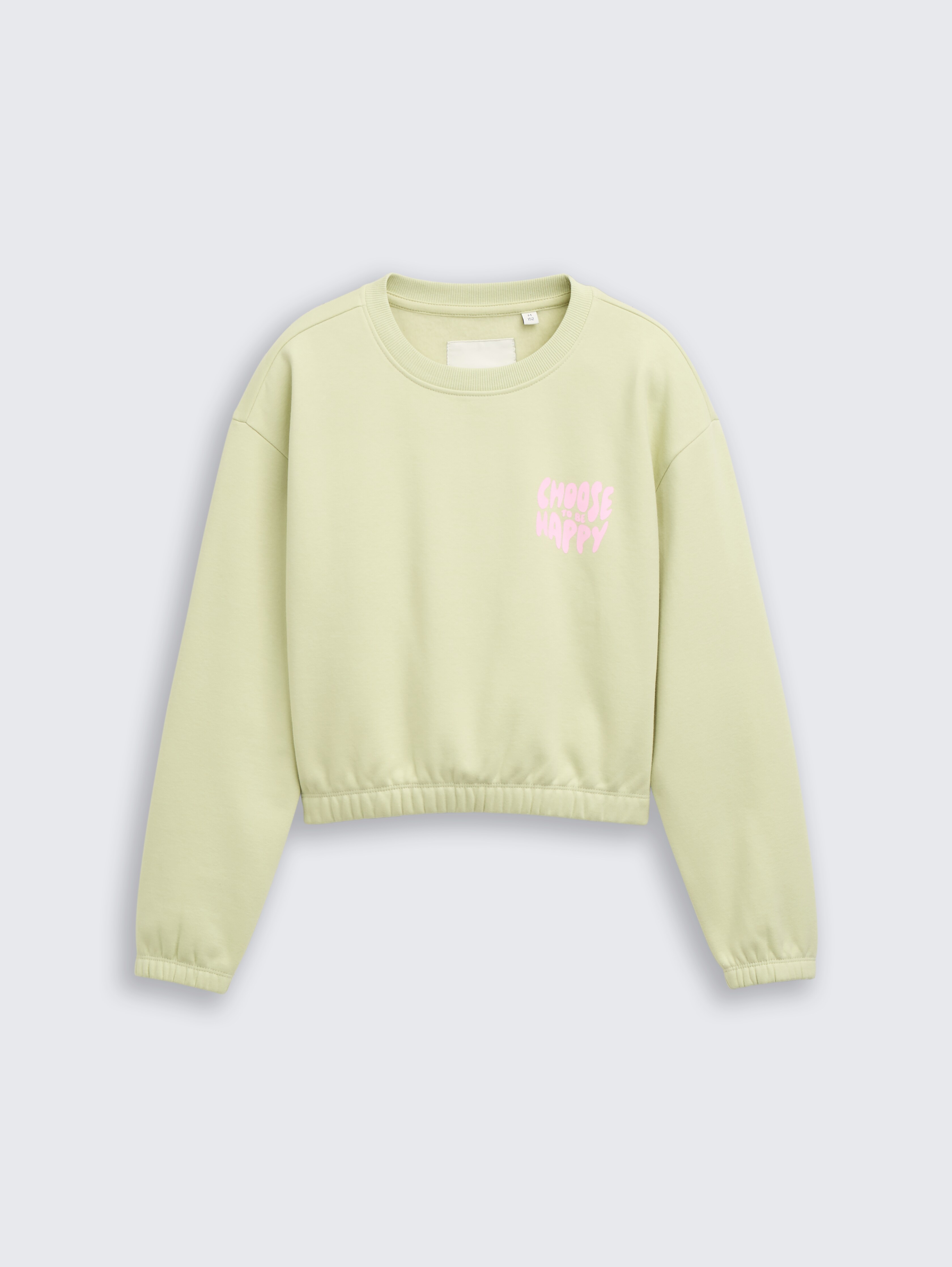 Cropped Sweatshirt mit Print von Teen Girls, seed green