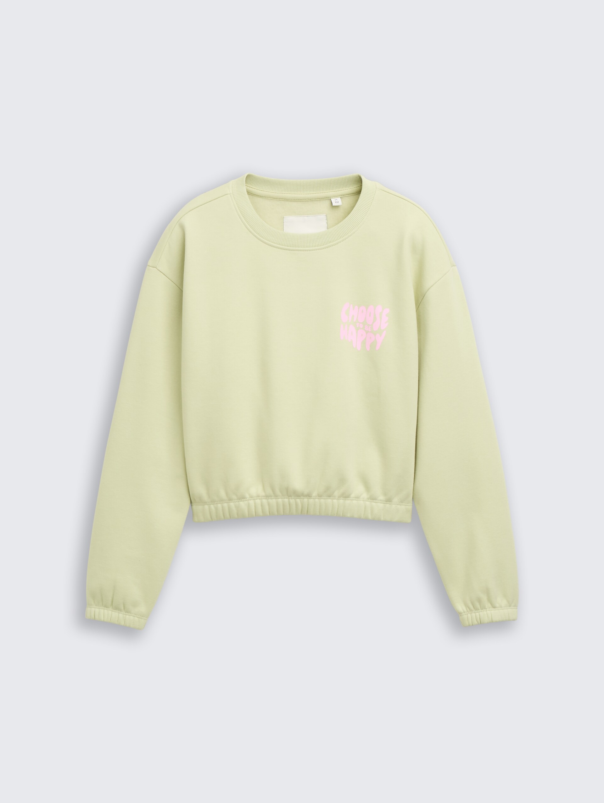 Cropped Sweatshirt mit Print - seed green - Vorder-Produkt-Ansicht
