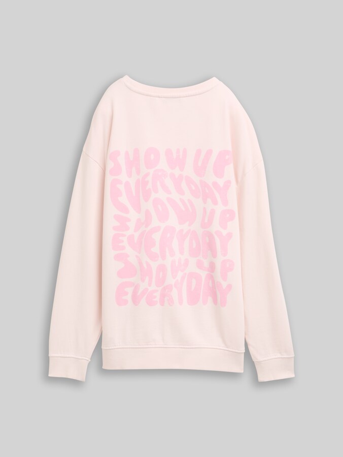 Oversize Sweatshirt mit Rückenprint von Teen Girls, breeze rose