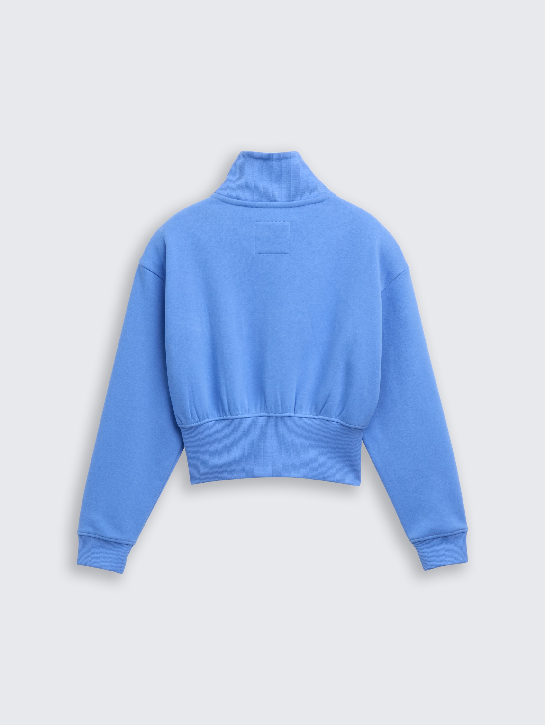 Cropped Troyer Sweatshirt - sicilian blue