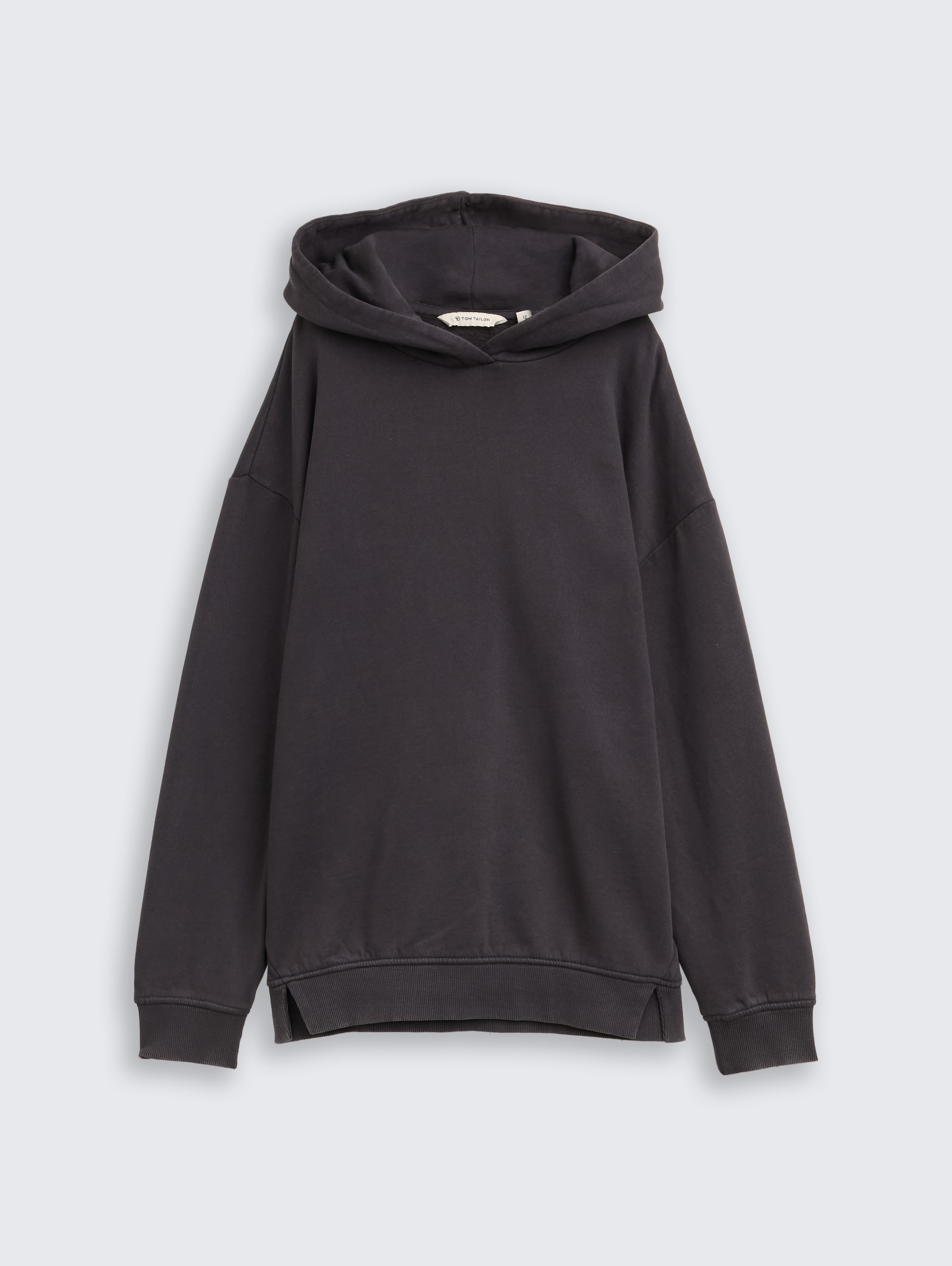 Oversize Hoodie Sweatshirt mit Rückenprint - coal_grey_1 - 