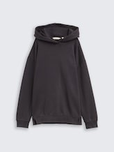 Sweat à capuche oversized avec imprimé dans le dos - coal grey - Vue de face du produit