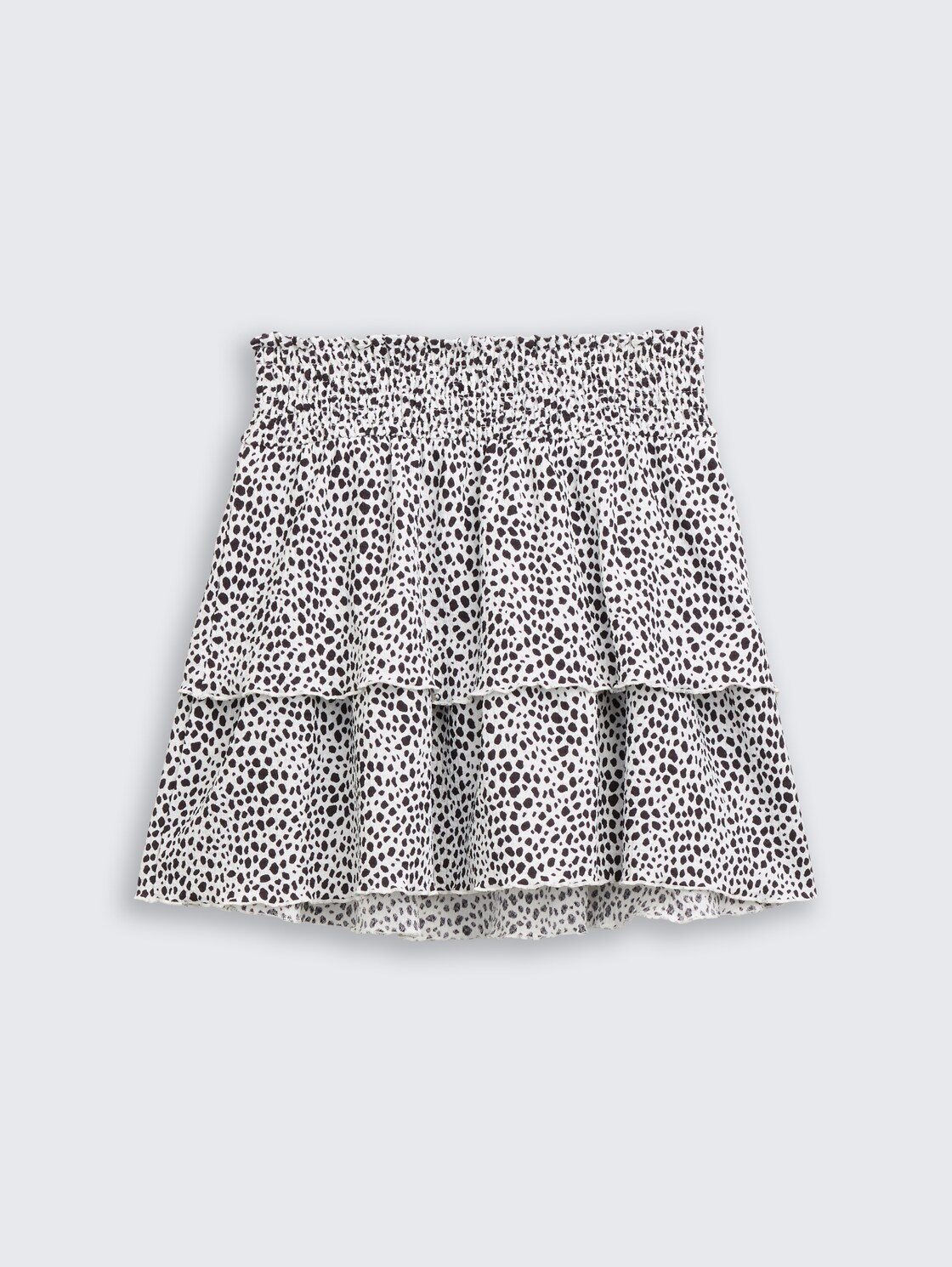 Mini Volant-Rock mit Muster - grey animal skin design