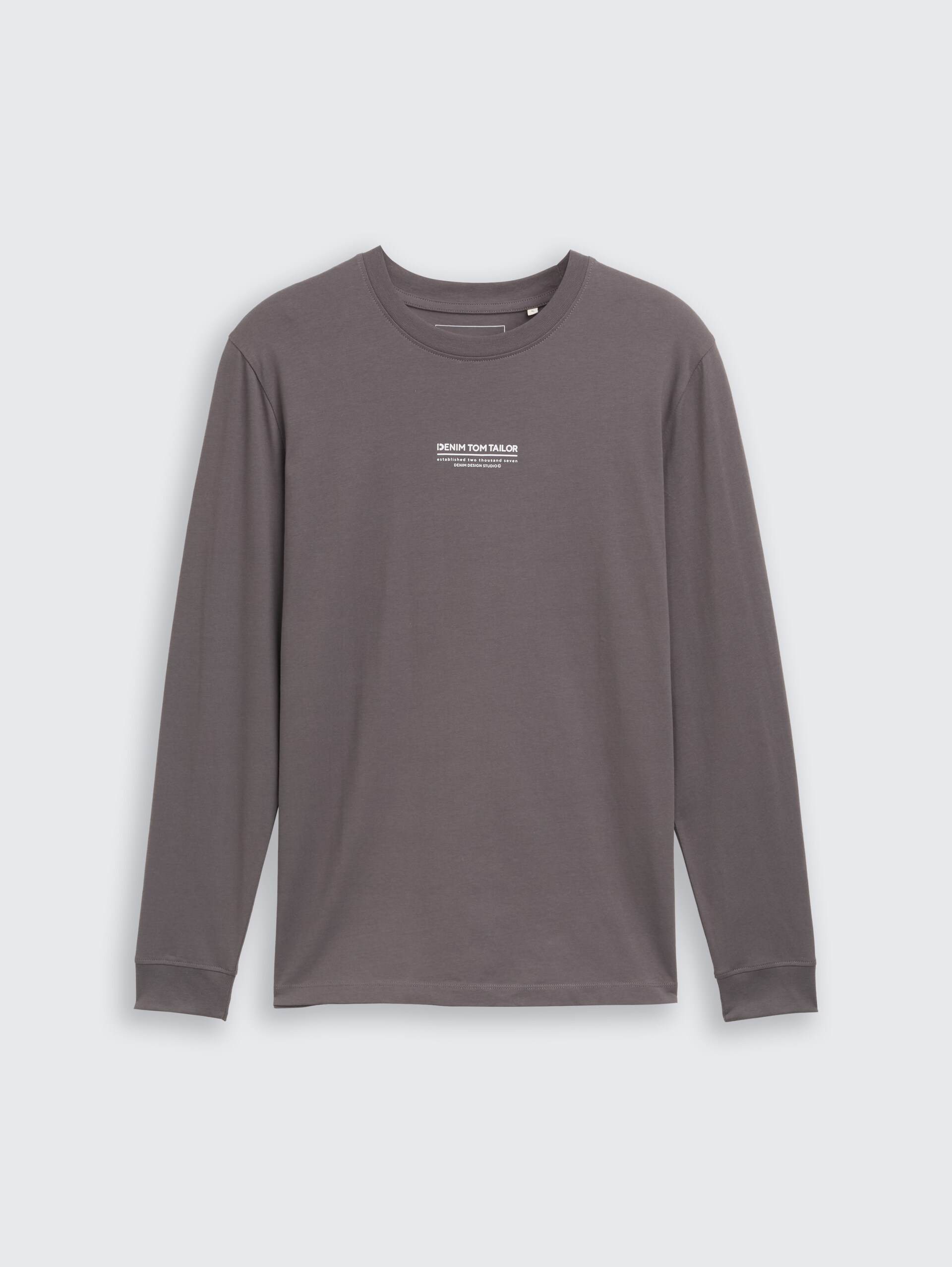 Langarmshirt mit Logo-Print - classic mid grey - Vorder-Produkt-Ansicht