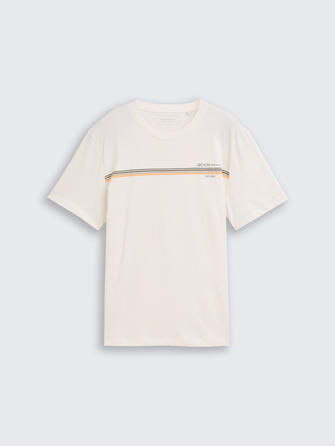 T-Shirt mit Print - Gardenia White - Vorder-Produkt-Ansicht