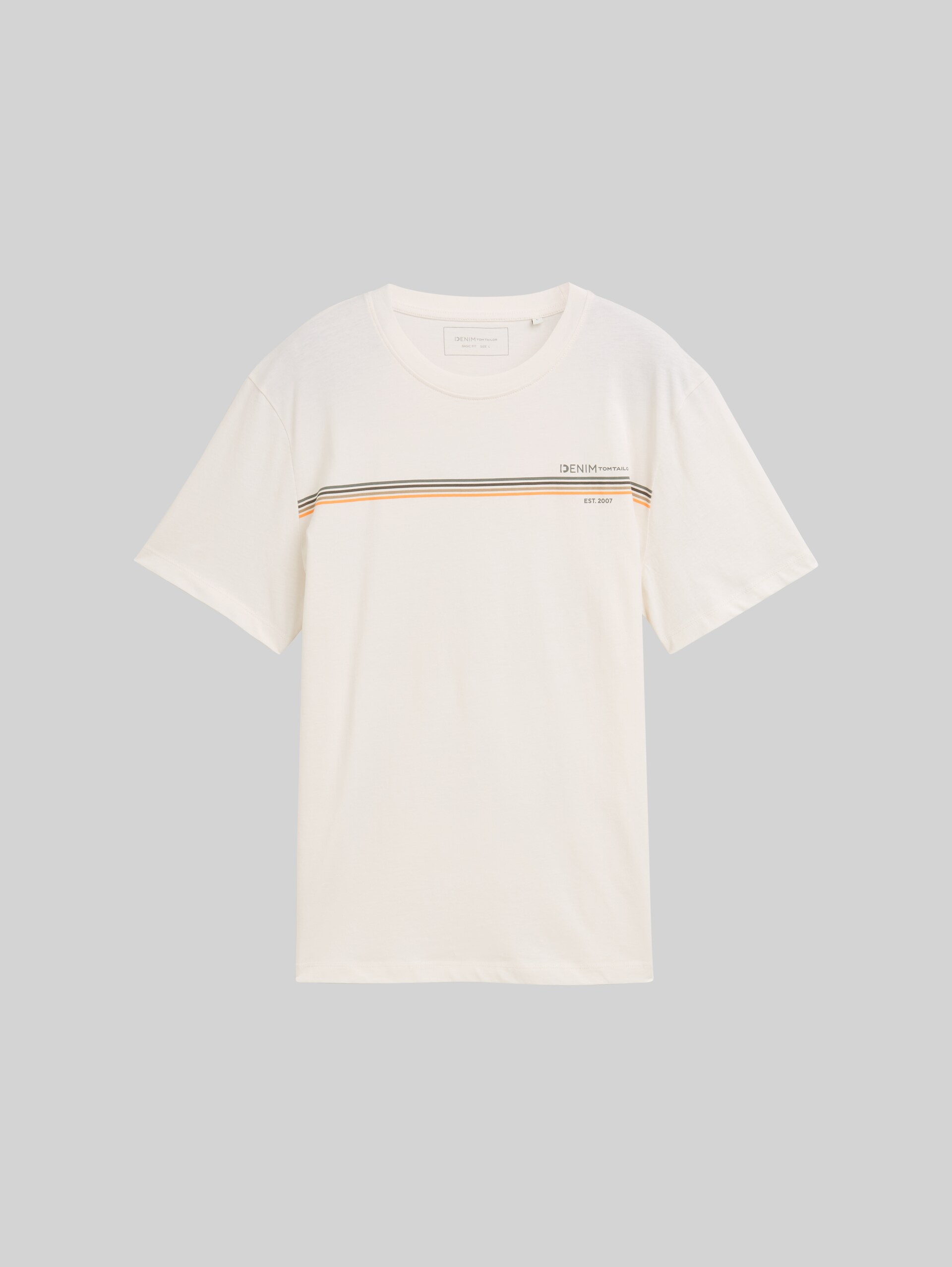 T-Shirt mit Print - Gardenia White - Vorder-Produkt-Ansicht