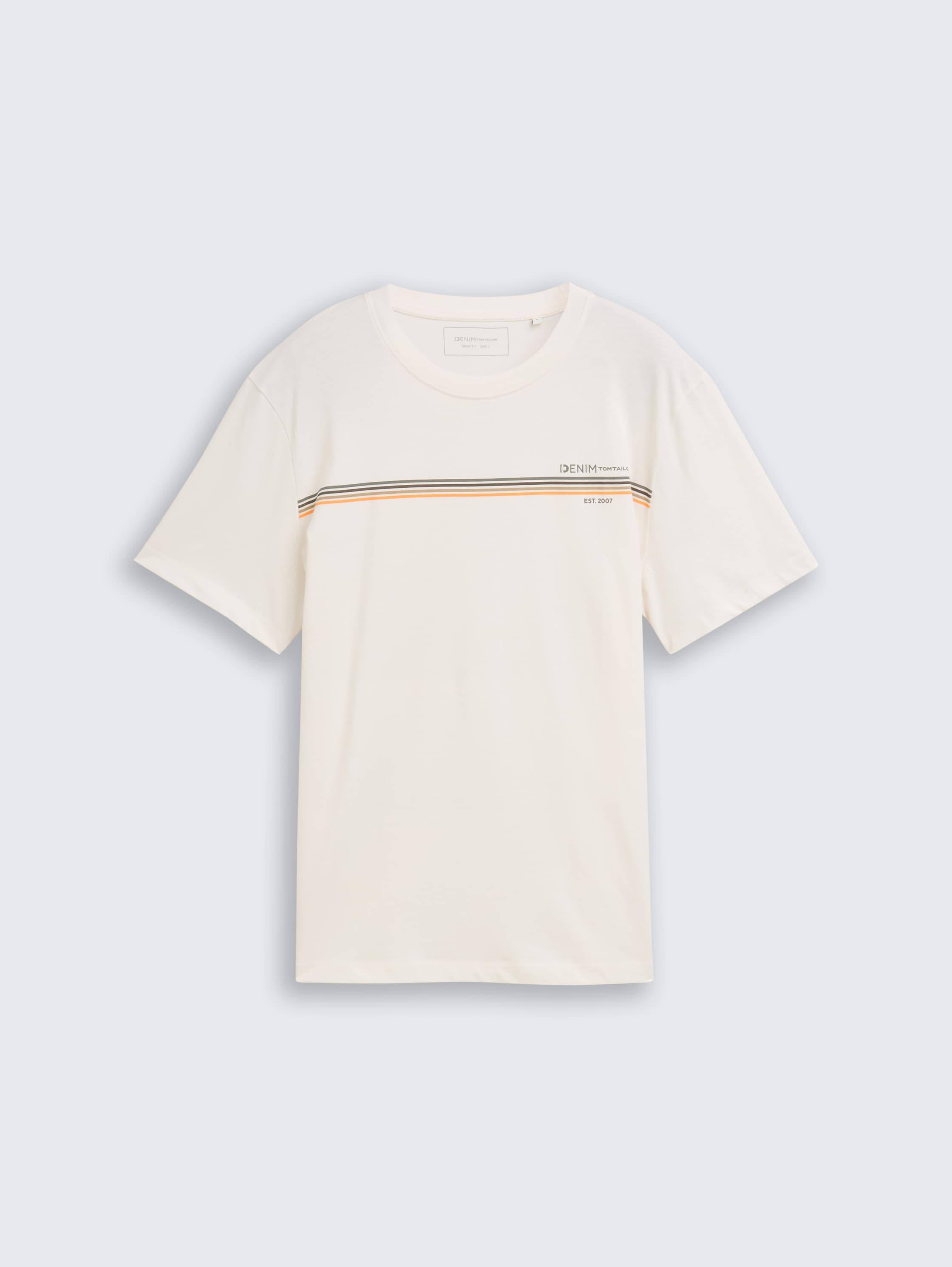 T-Shirt mit Print - Gardenia White - Vorder-Produkt-Ansicht